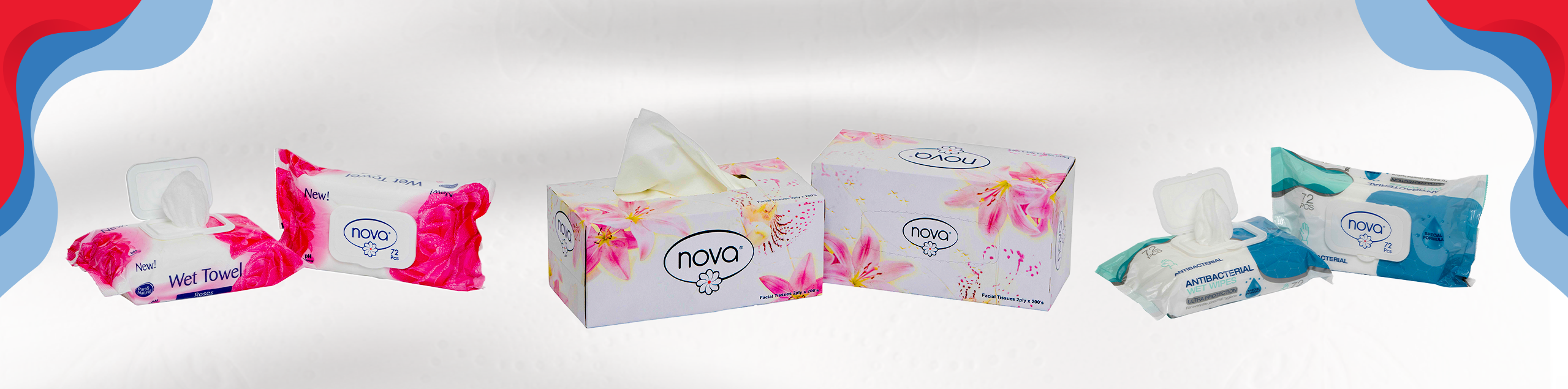Nova Papers packaging and product display